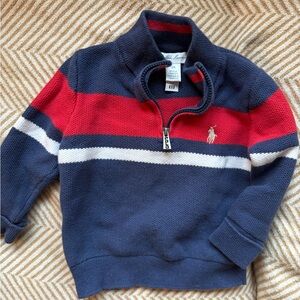 Ralph Lauren boys quarter zip sweater size 12mo